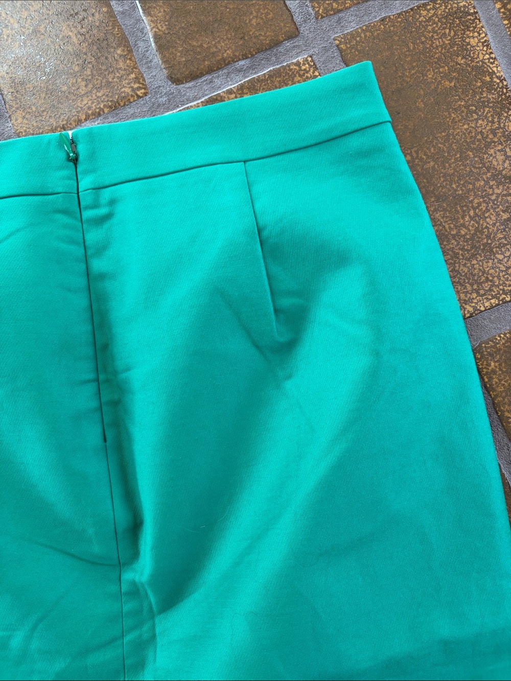 NWT J. Crew Green Classic Cotton Pencil Skirt - Picture 12 of 16